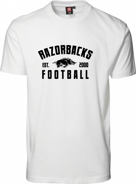 ID - Triangle Razorbacks Football T-Shirt Ks - White