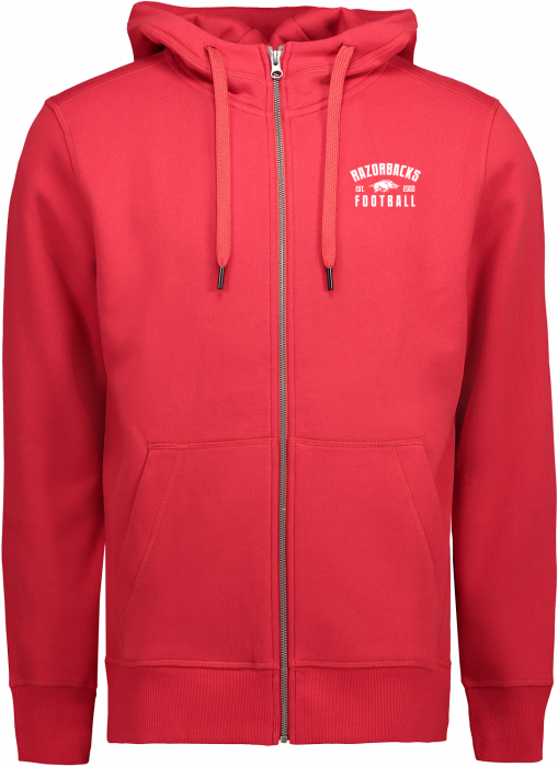 ID - Triangle Razorbacks Football Full-Zip Hoodie Men - Red