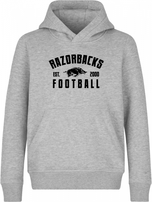 ID - Triangle Razorbacks Football Hoodie Ks - Grey Melange