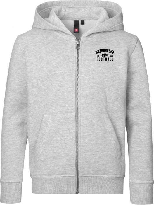 ID - Tr Football Full-Zip Hoodie Ks - Grey Melange