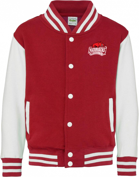 Just Hoods - Triangle Razorbacks Cheerleader Jacket Kids - Fire Red