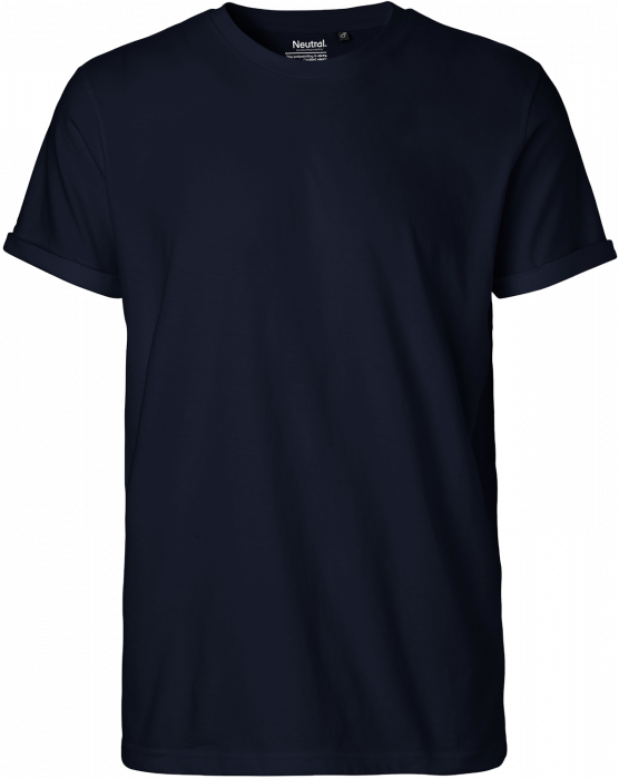 Neutral - Økologisk Roll Up Sleeve Bomulds T-Shirt - Navy